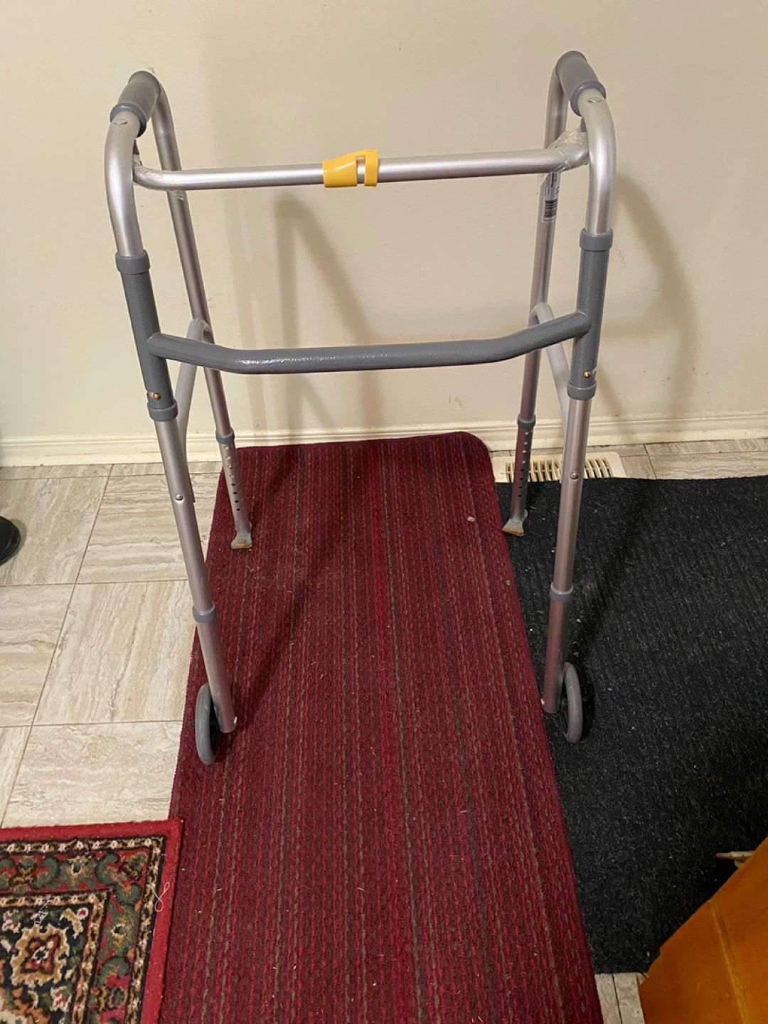 Adjustable Folding Walker with Wheels - photo 3