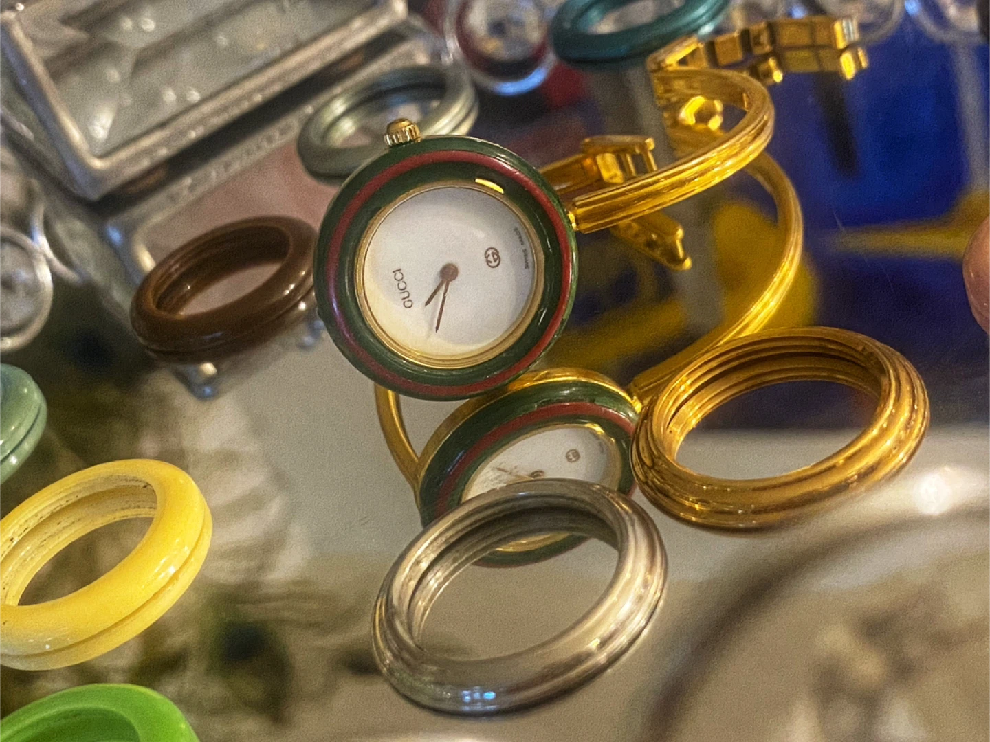 💫Vintage Gucci 1900 Bangle Watch with Interchangeable Bezels