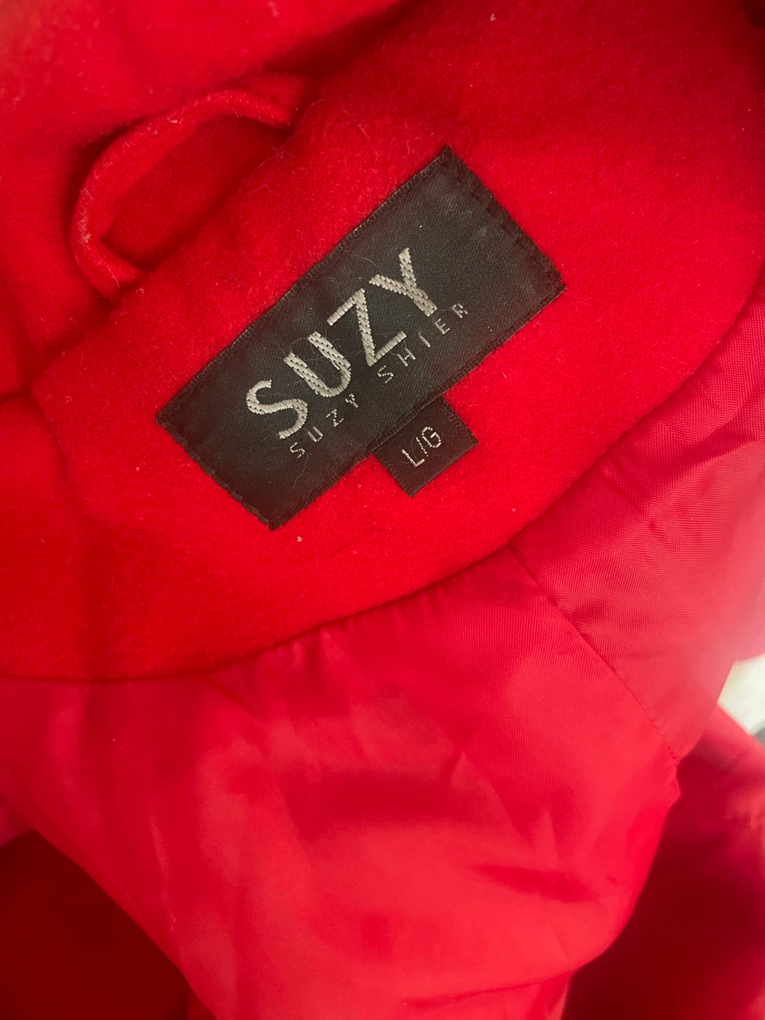 Suzy Shier Red Double-Breasted Pea Coat - Large - photo 2