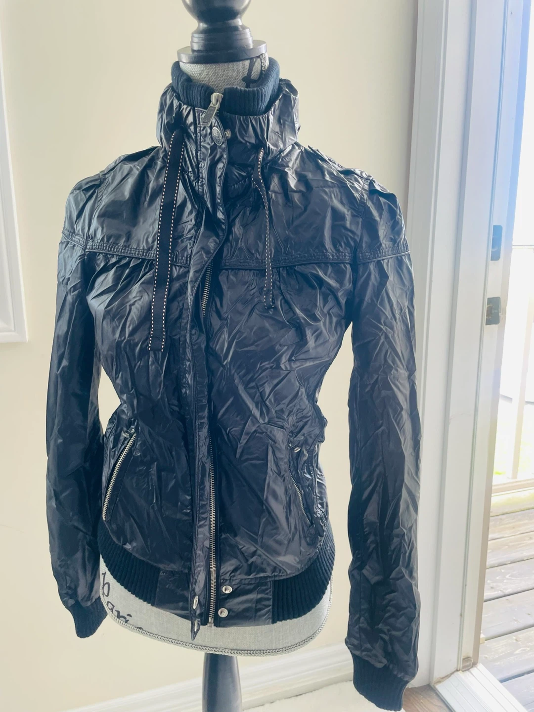 Bershka Black Nylon Jacket size S