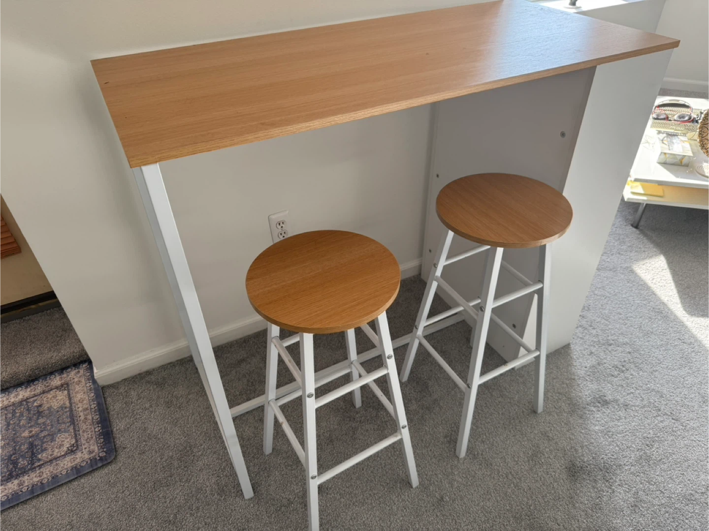 3-Piece Bar Table Set with 2 Stools - photo 3