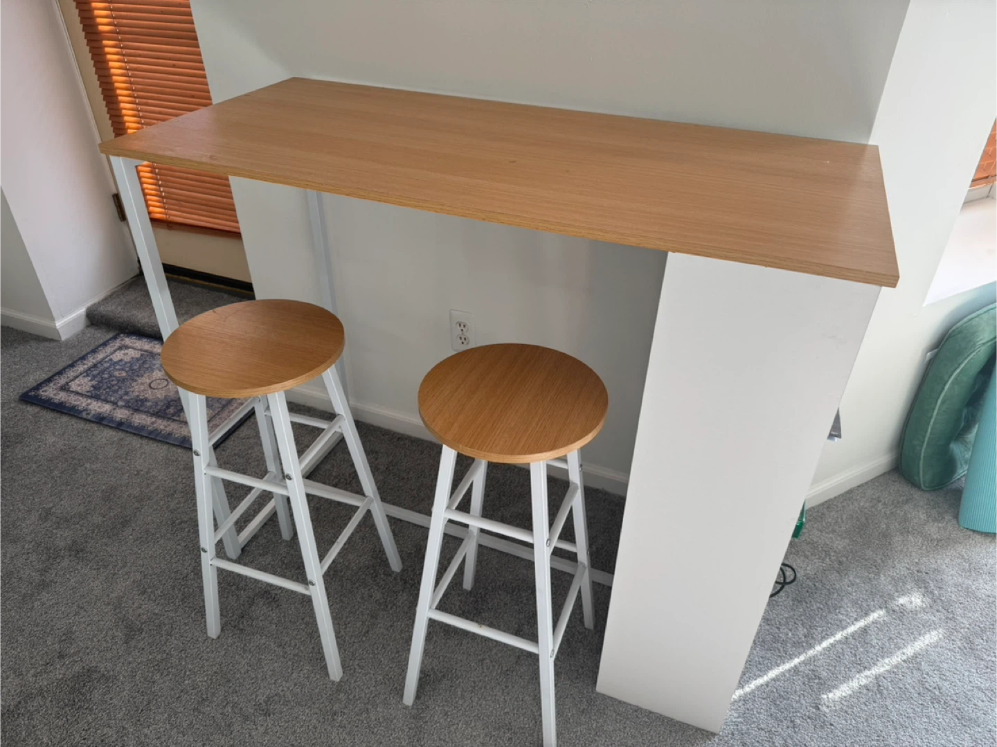 3-Piece Bar Table Set with 2 Stools