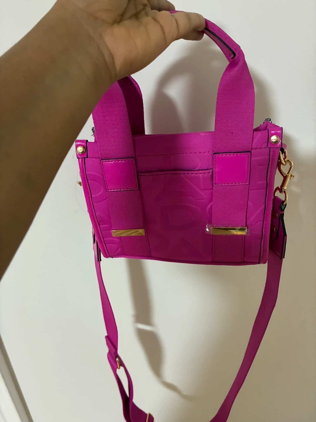 Aldo Hot Pink Embossed Tote Bag - photo 2