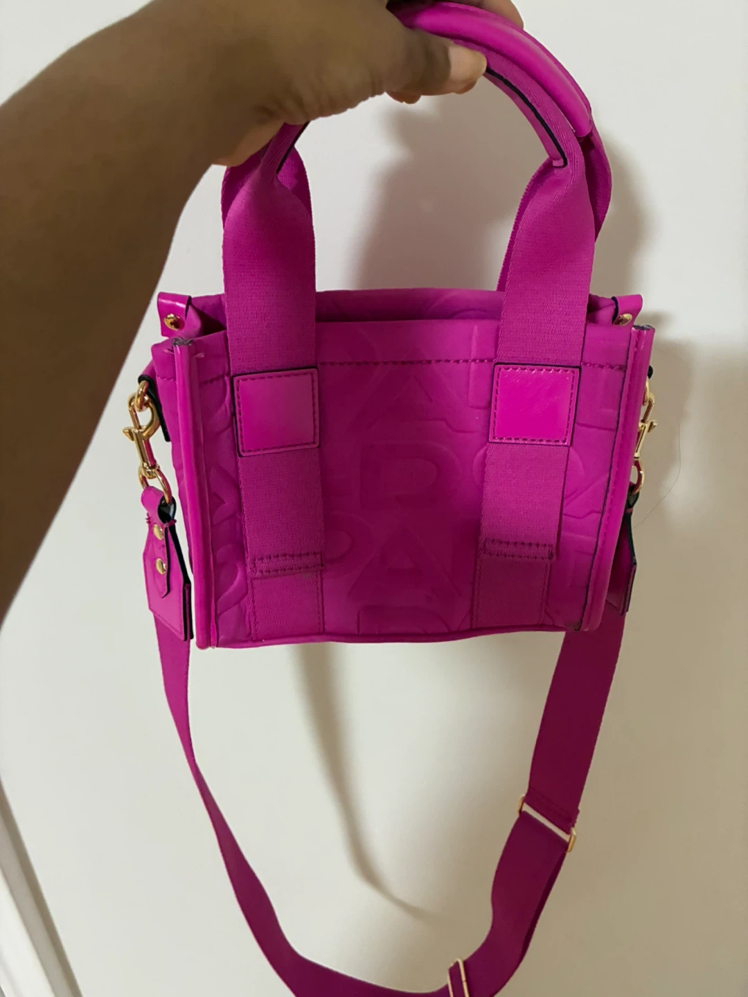 Aldo Hot Pink Embossed Tote Bag