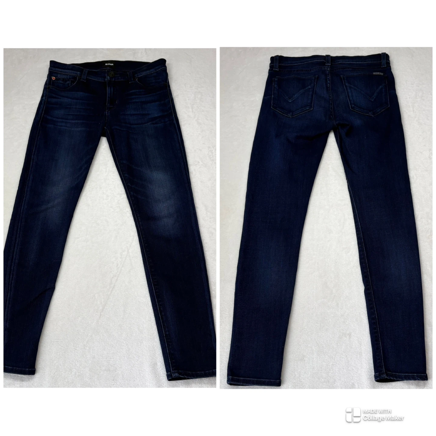 Hudson Krista Ankle Super Skinny Jeans Dark Wash Womens Size 27 - photo 2