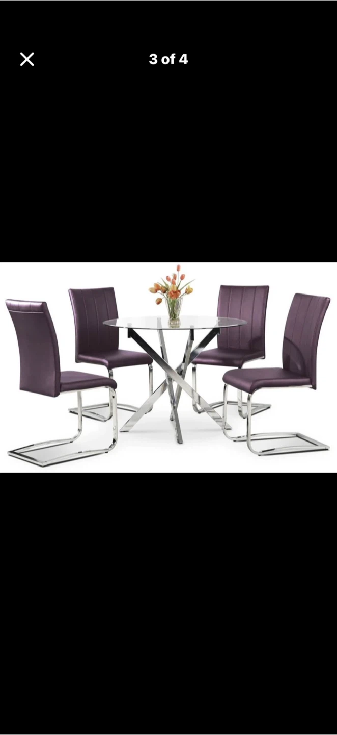Glass Top Breakfast Table with 3 Chairs - photo 3