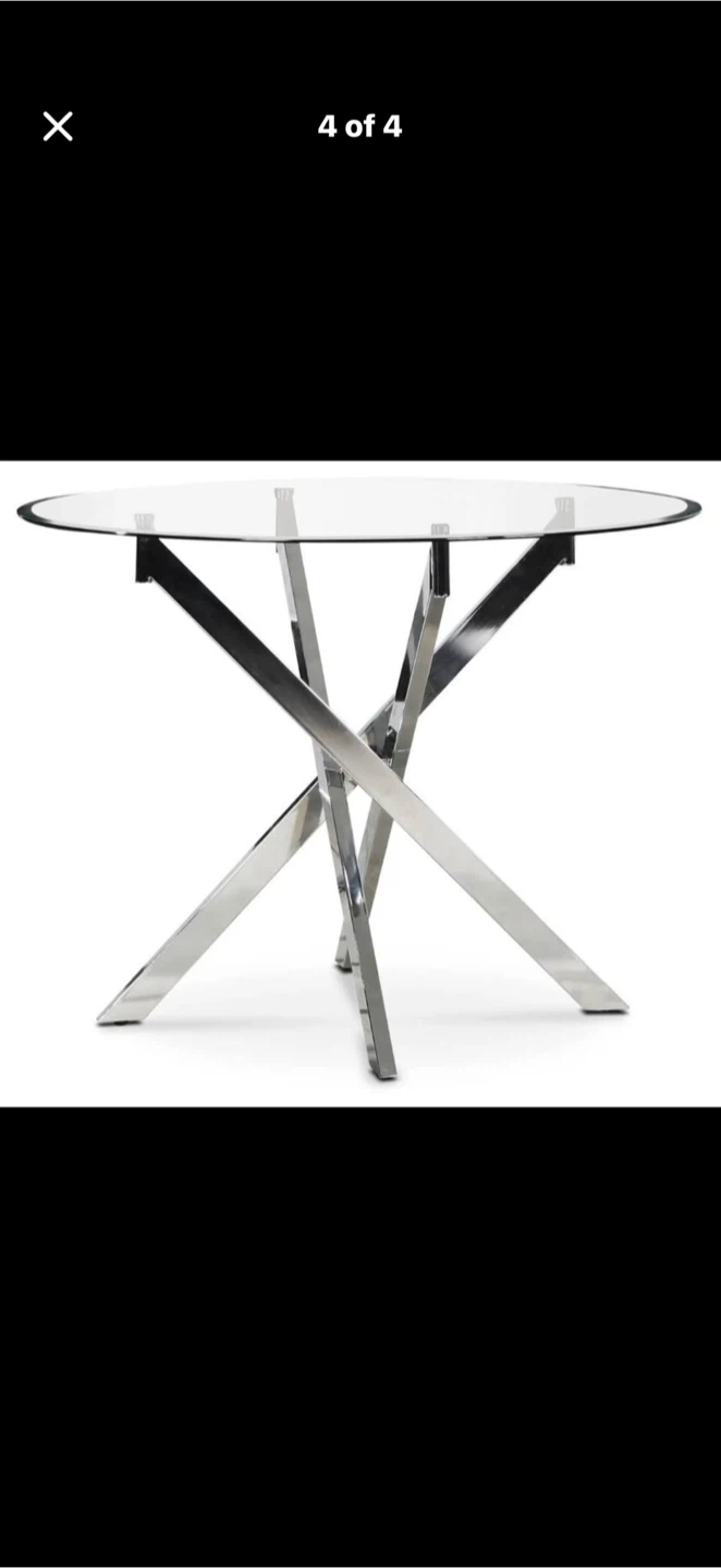 Glass Top Breakfast Table with 3 Chairs - photo 2