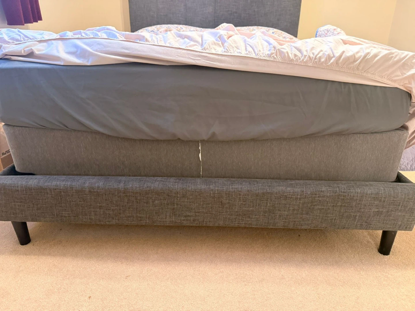 Queen Size Upholstered Bed Frame with Headboard - photo 2