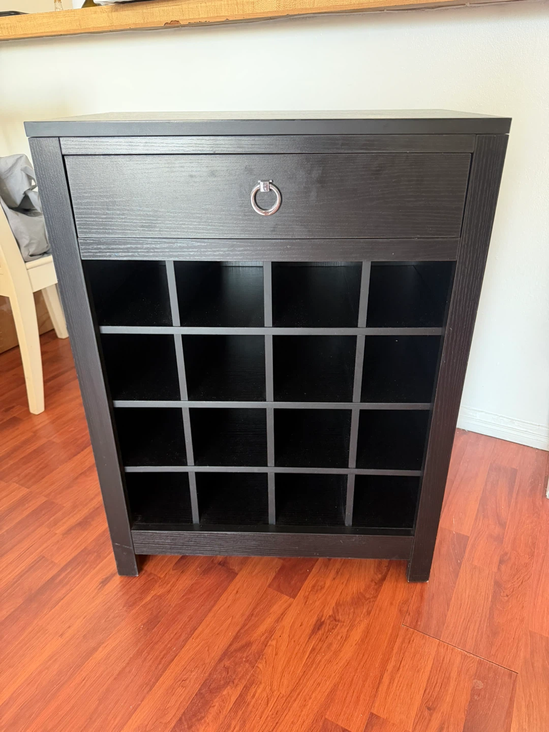 Black Wine Rack with Drawer