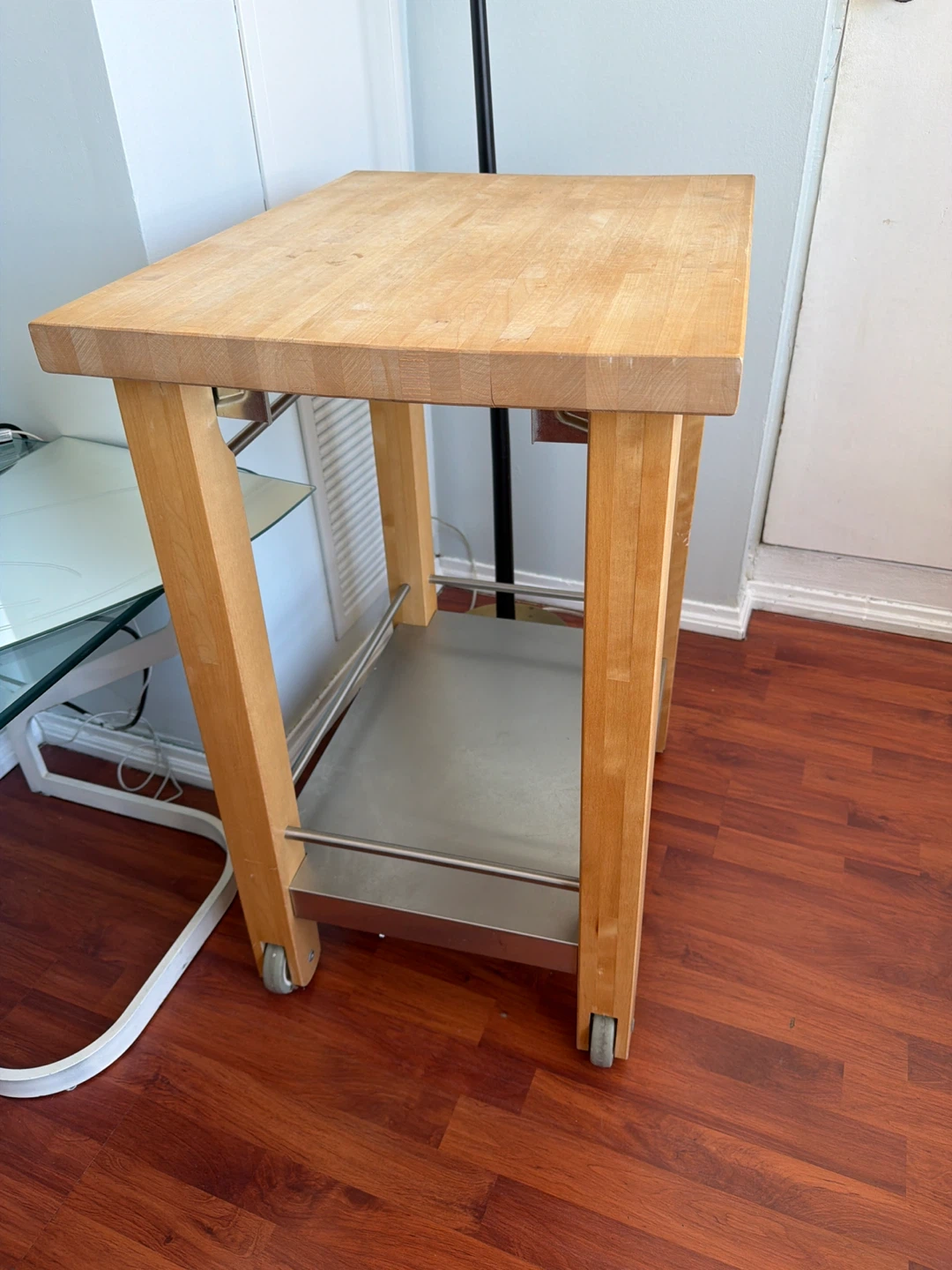 Kitchen Cart with Butcher Block Top - photo 2