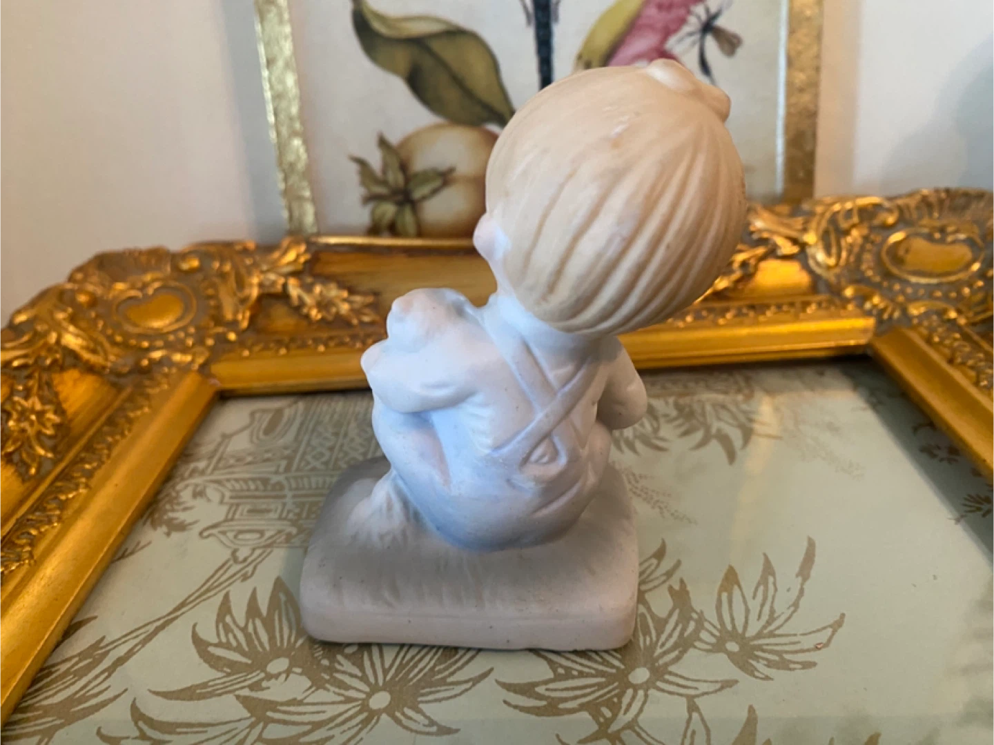 Vintage Porcelain Figurine of Boy Holding Baby - photo 3