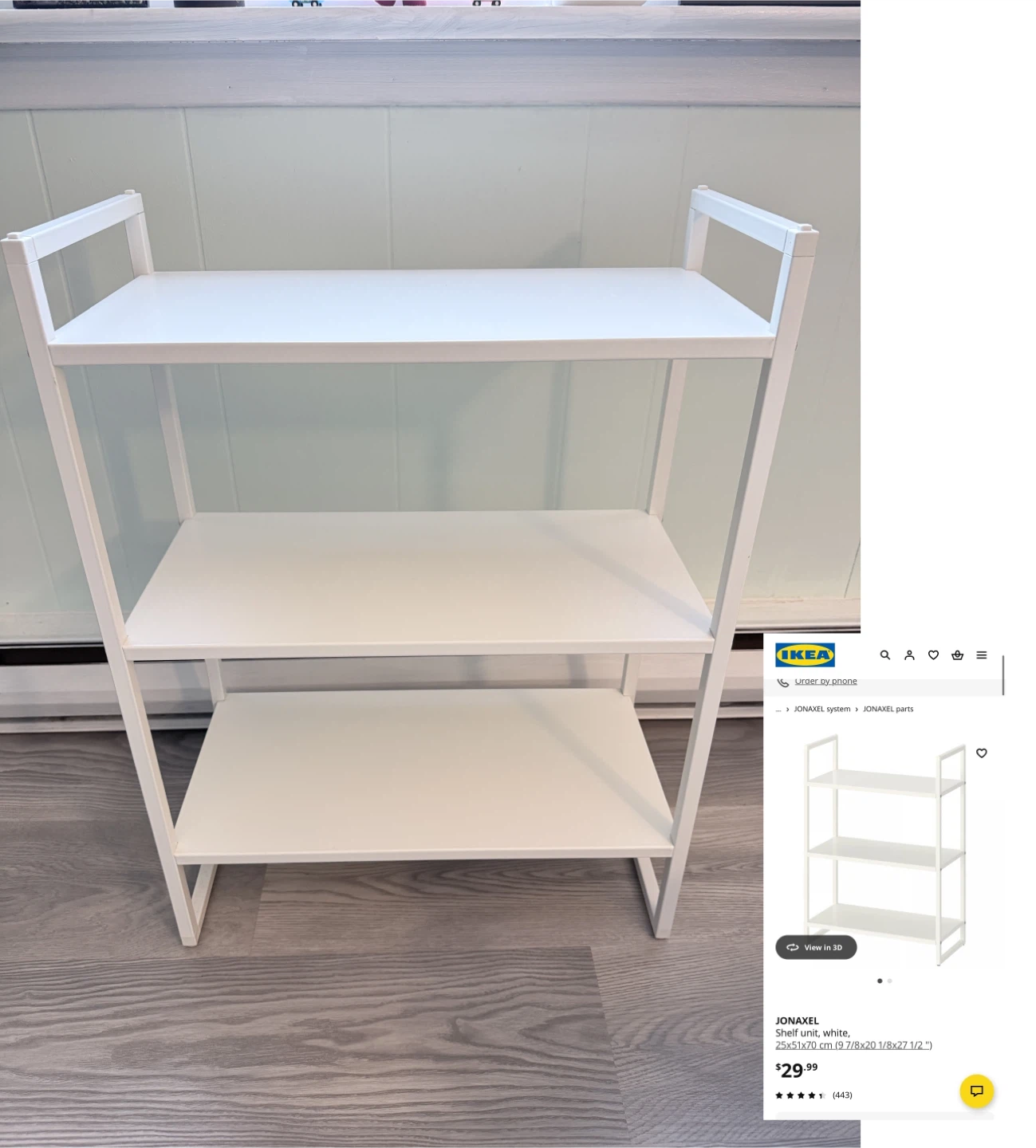 IKEA JONAXEL White Shelf Unit (99% new)