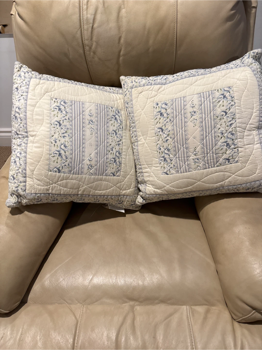 Set of 2 Quilted Throw Pillows
