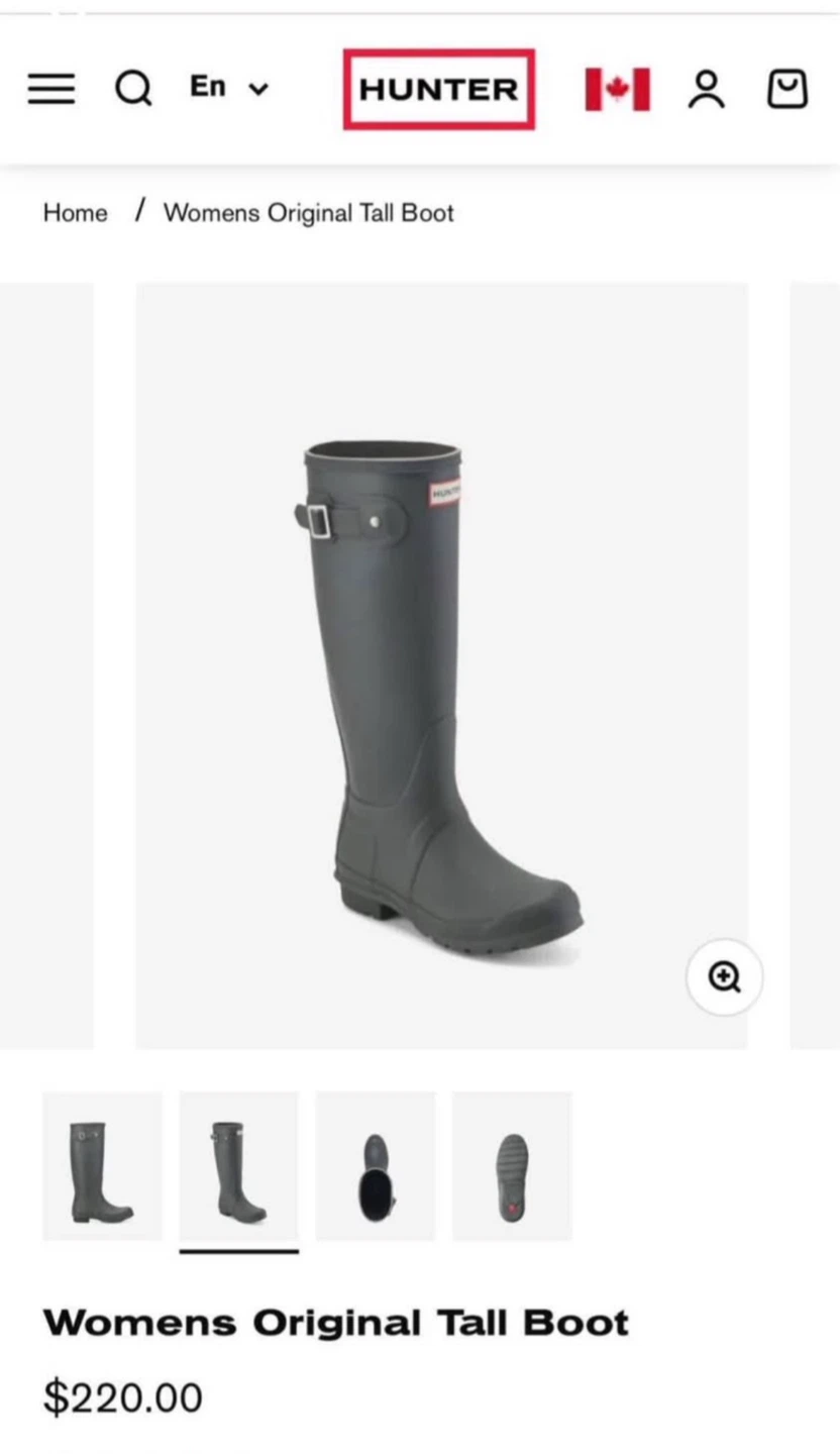 HUNTER tall boots - black - size 7