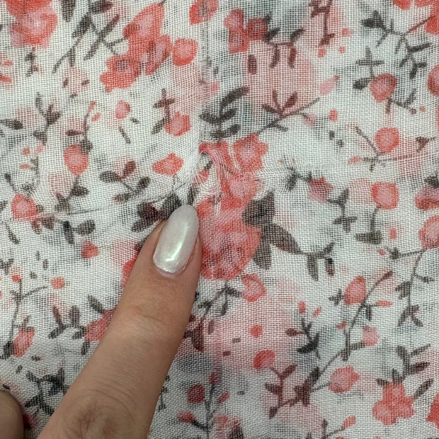 MyStyle Lightweight Infinity Scarf Coral and Brown Floral Print - photo 5