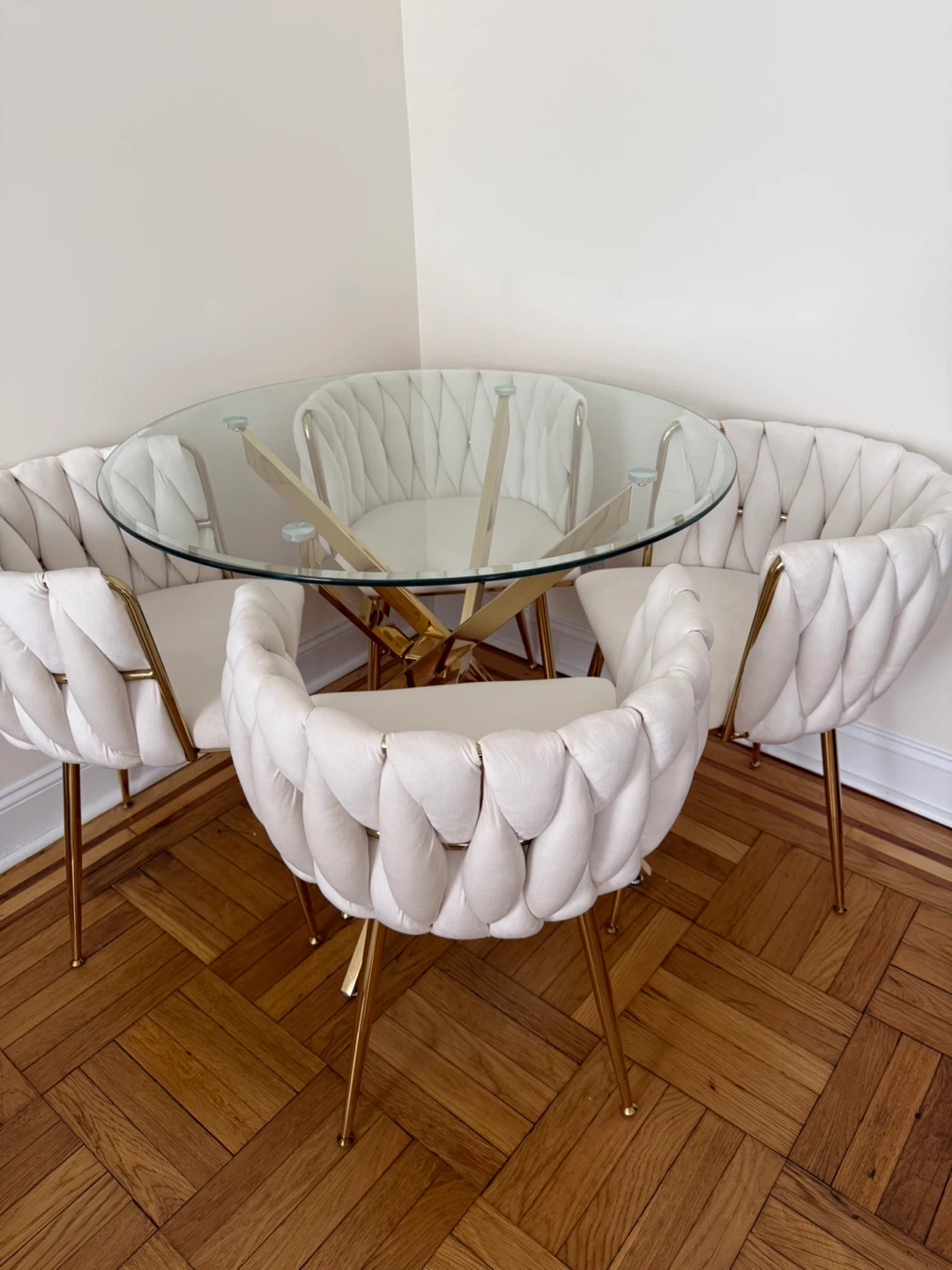 Glass Top Dining Table with 4 Chairs - photo 3