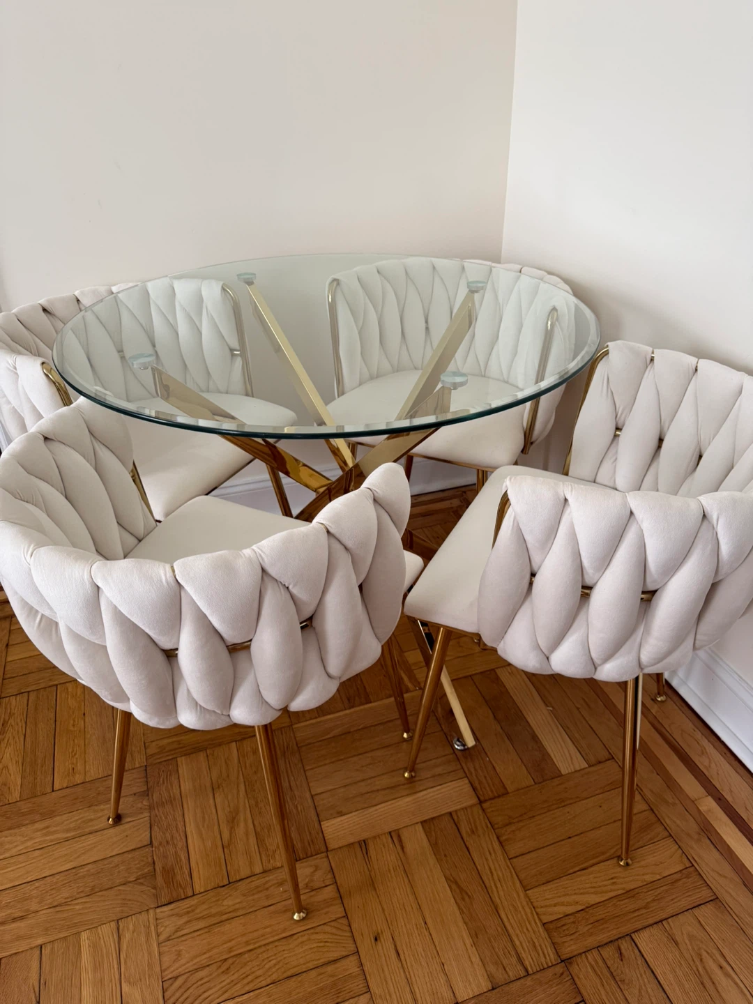Glass Top Dining Table with 4 Chairs - photo 2
