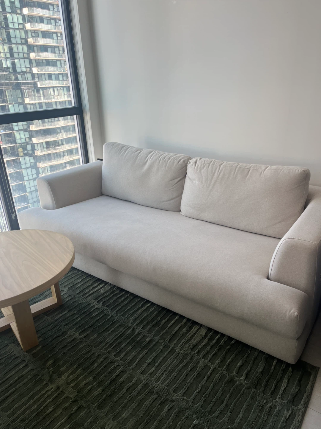 Light Beige Fabric Sofa
