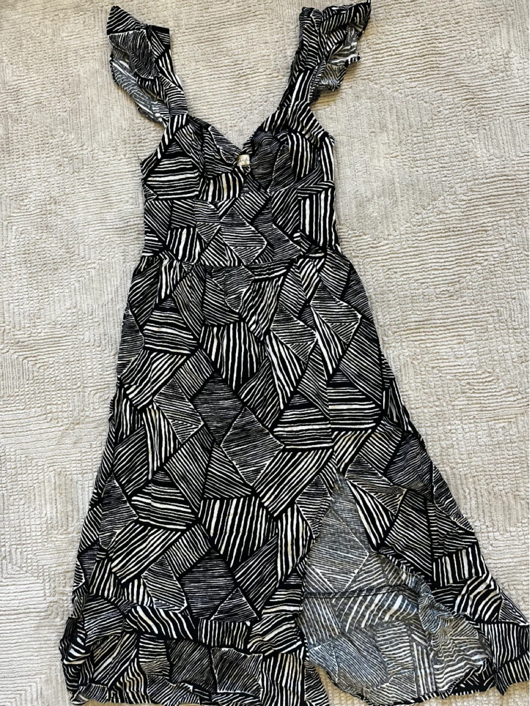 Women's Abstract Print Midi Dress