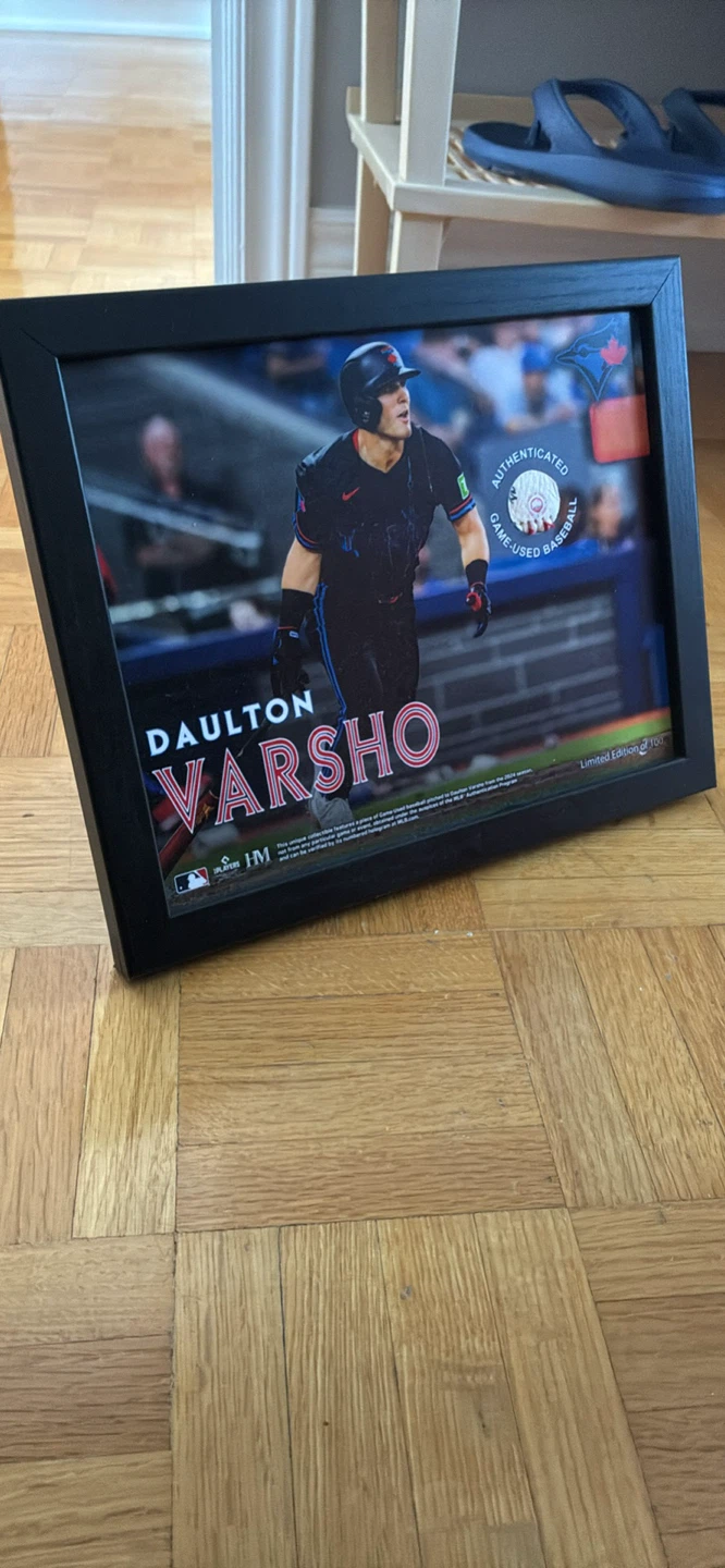 Daulton Varsho Authenticated Game-Used Baseball Display