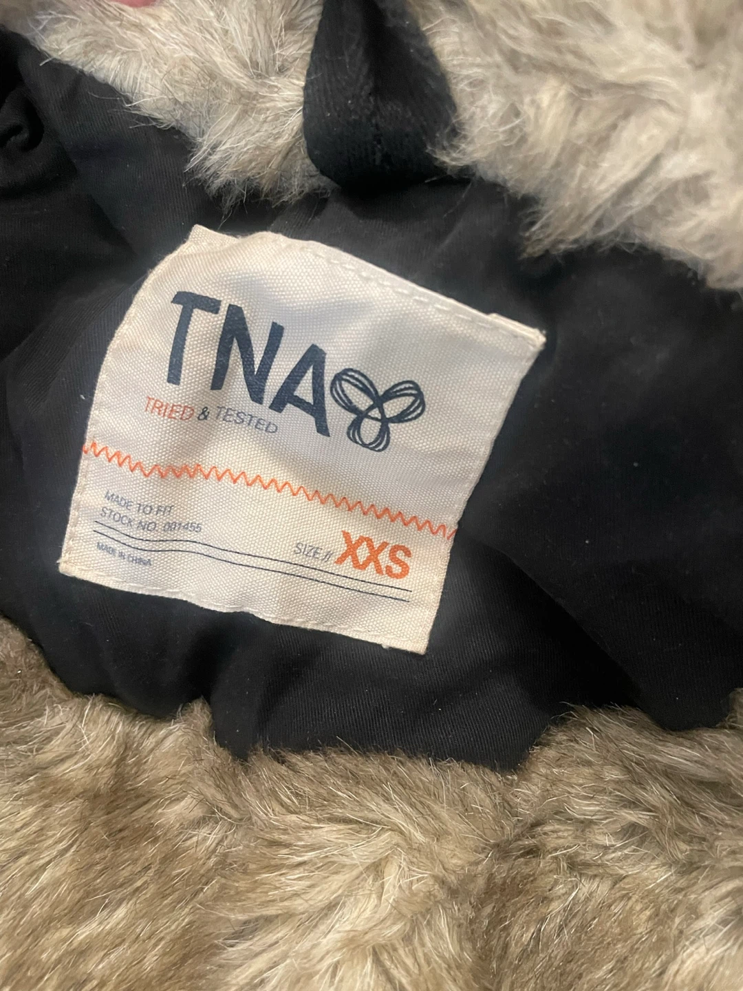 TNA Black Fur Hood Parka XXS - photo 4