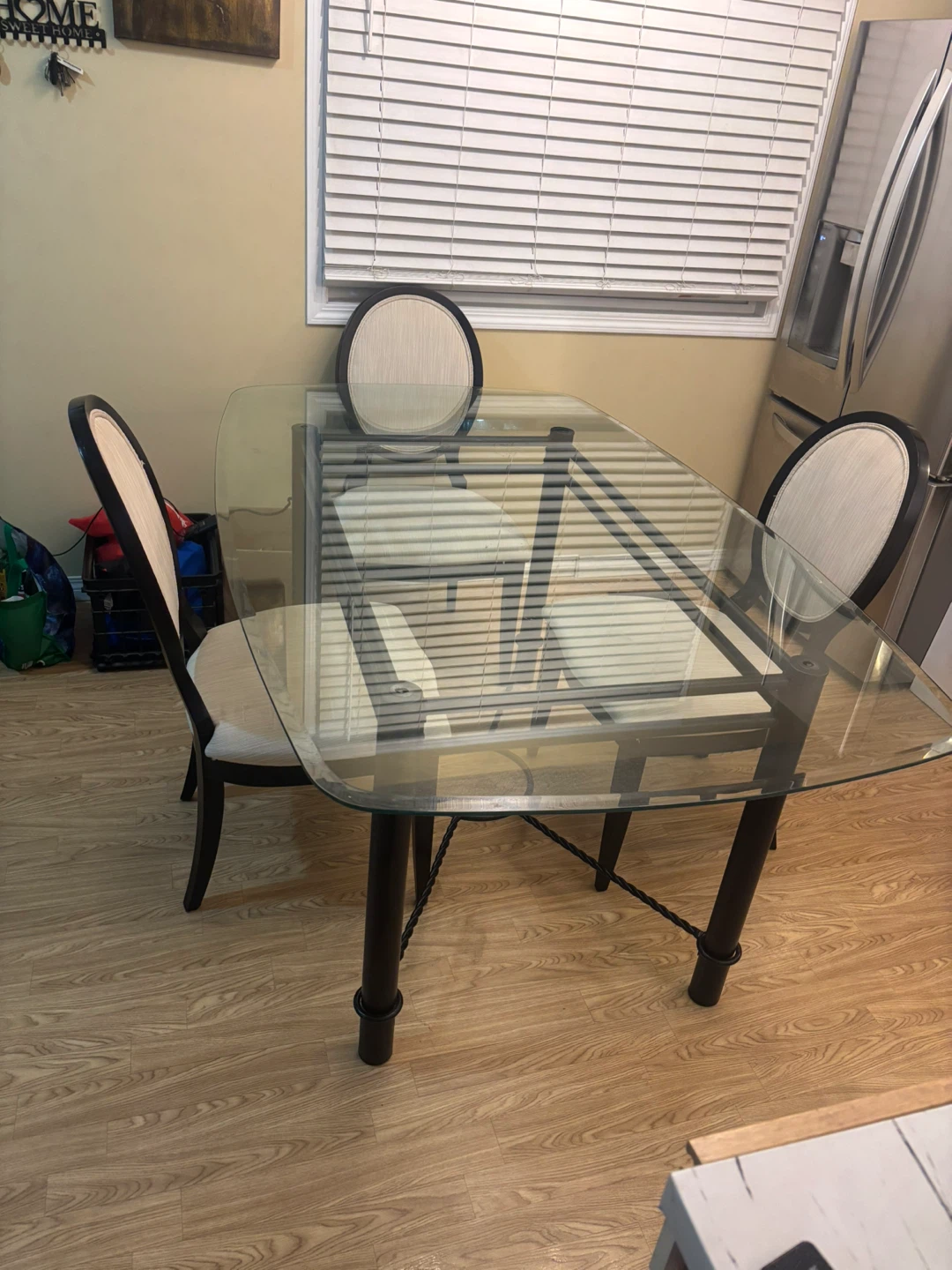 Glass Top Dining Table with 4 Chairs - photo 3
