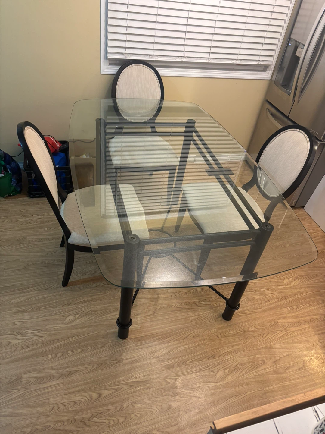 Glass Top Dining Table with 4 Chairs - photo 2