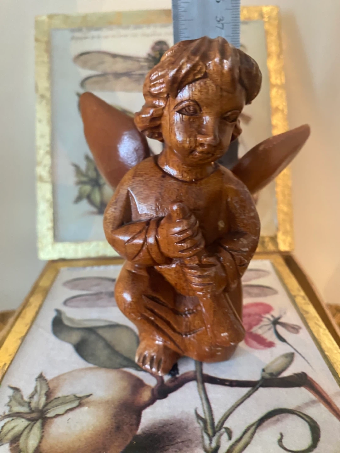 Wooden Cherub Figurine - photo 2