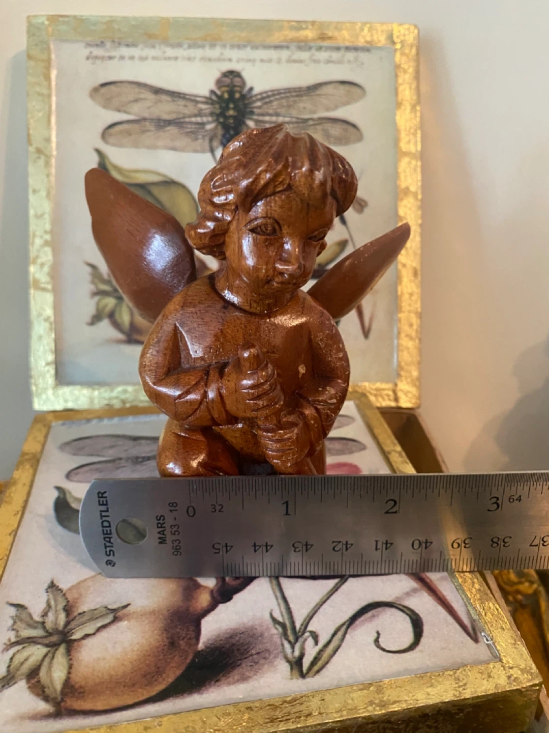 Wooden Cherub Figurine - photo 3