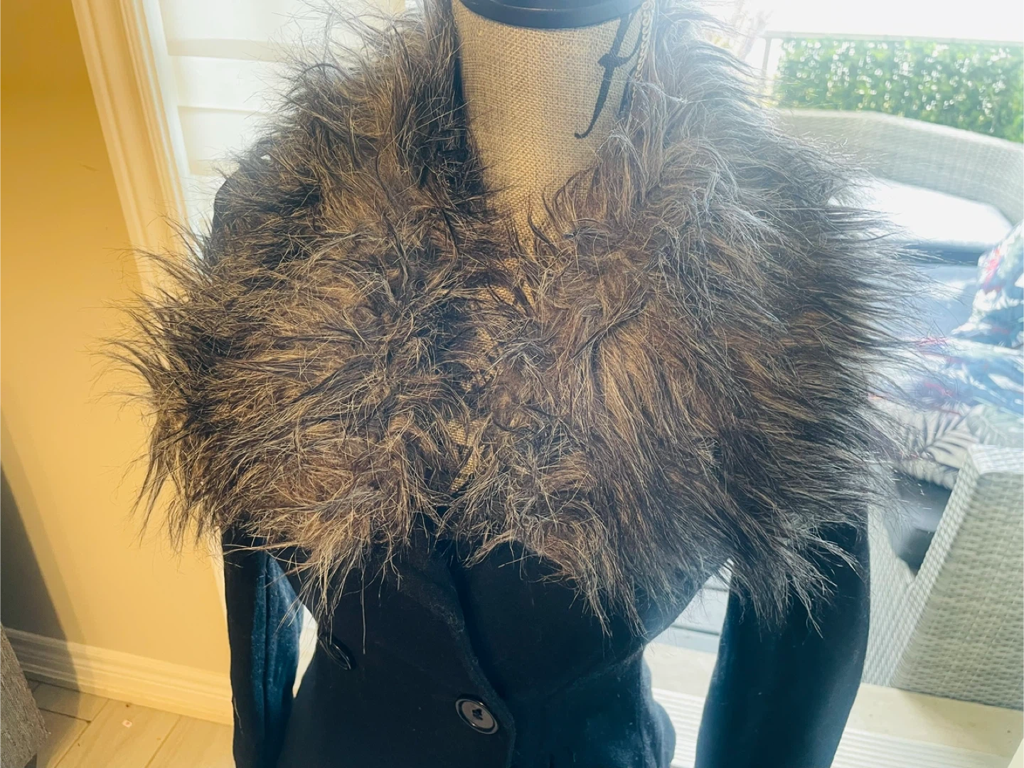 Bebe Women's Black Faux Fur Collar Jacket - XS - photo 3