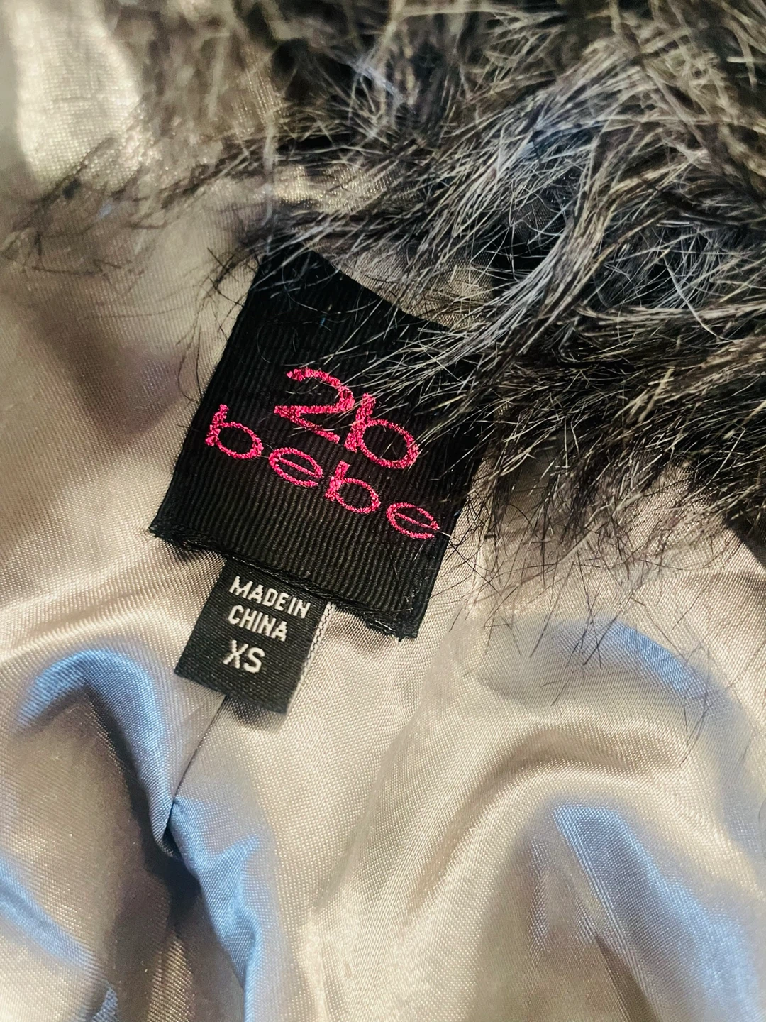 Bebe Women's Black Faux Fur Collar Jacket - XS - photo 4