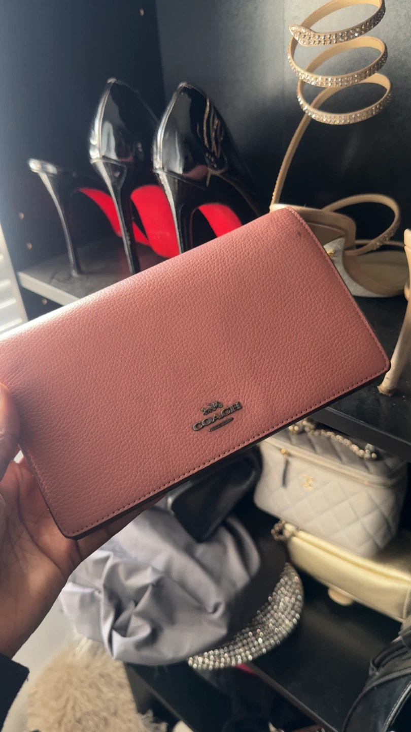 Coach Pink Leather Wallet