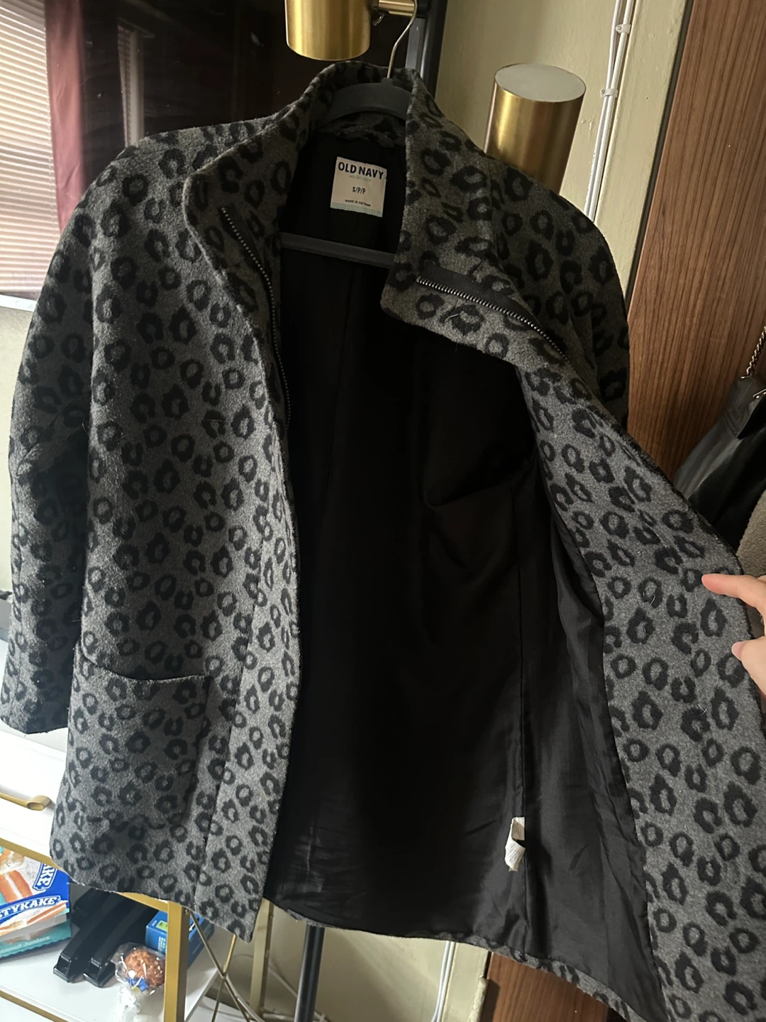 Old Navy Leopard Print Jacket Size XS