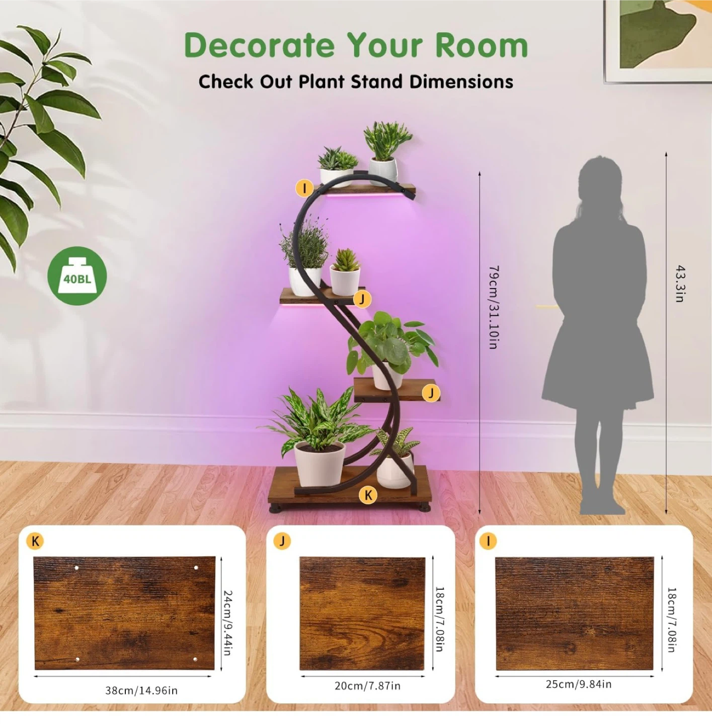 Plant Stand with Grow Lights - photo 3