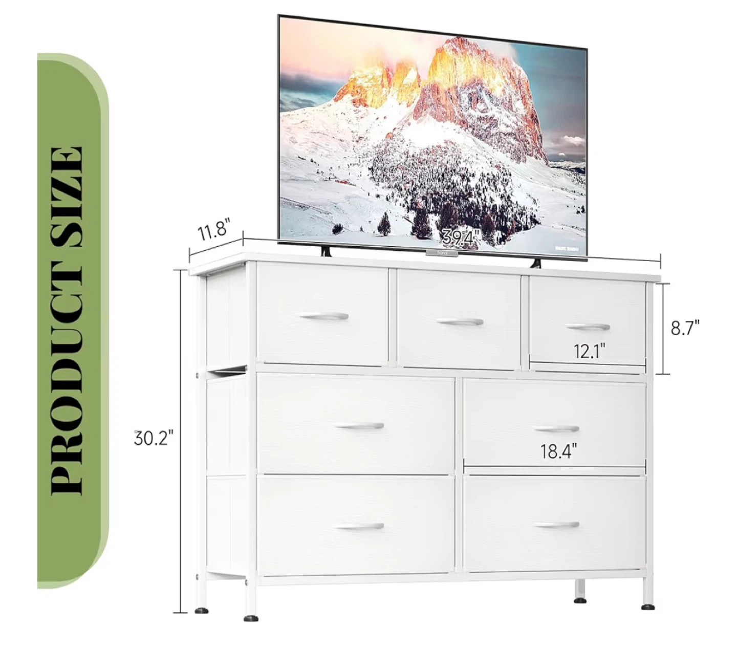 White 7 Drawer Dresser - photo 3