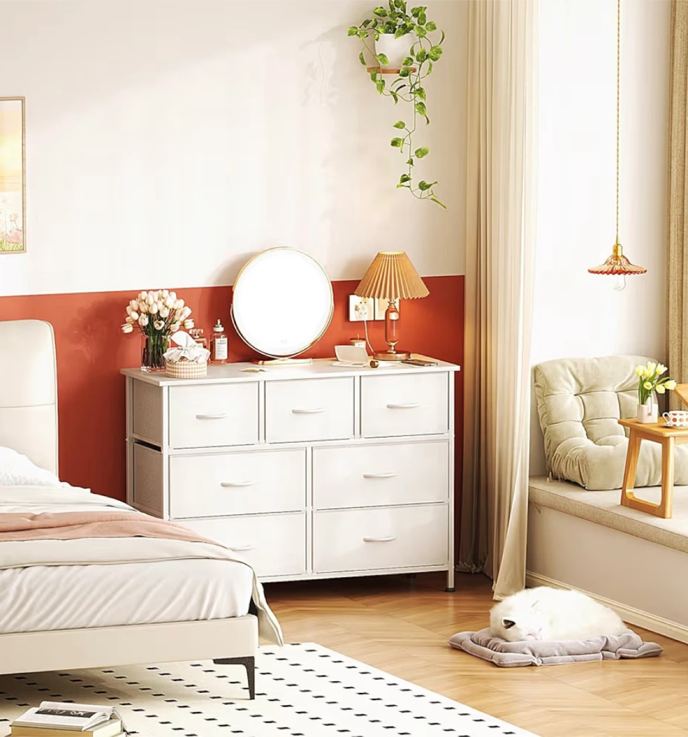 White 7 Drawer Dresser - photo 2