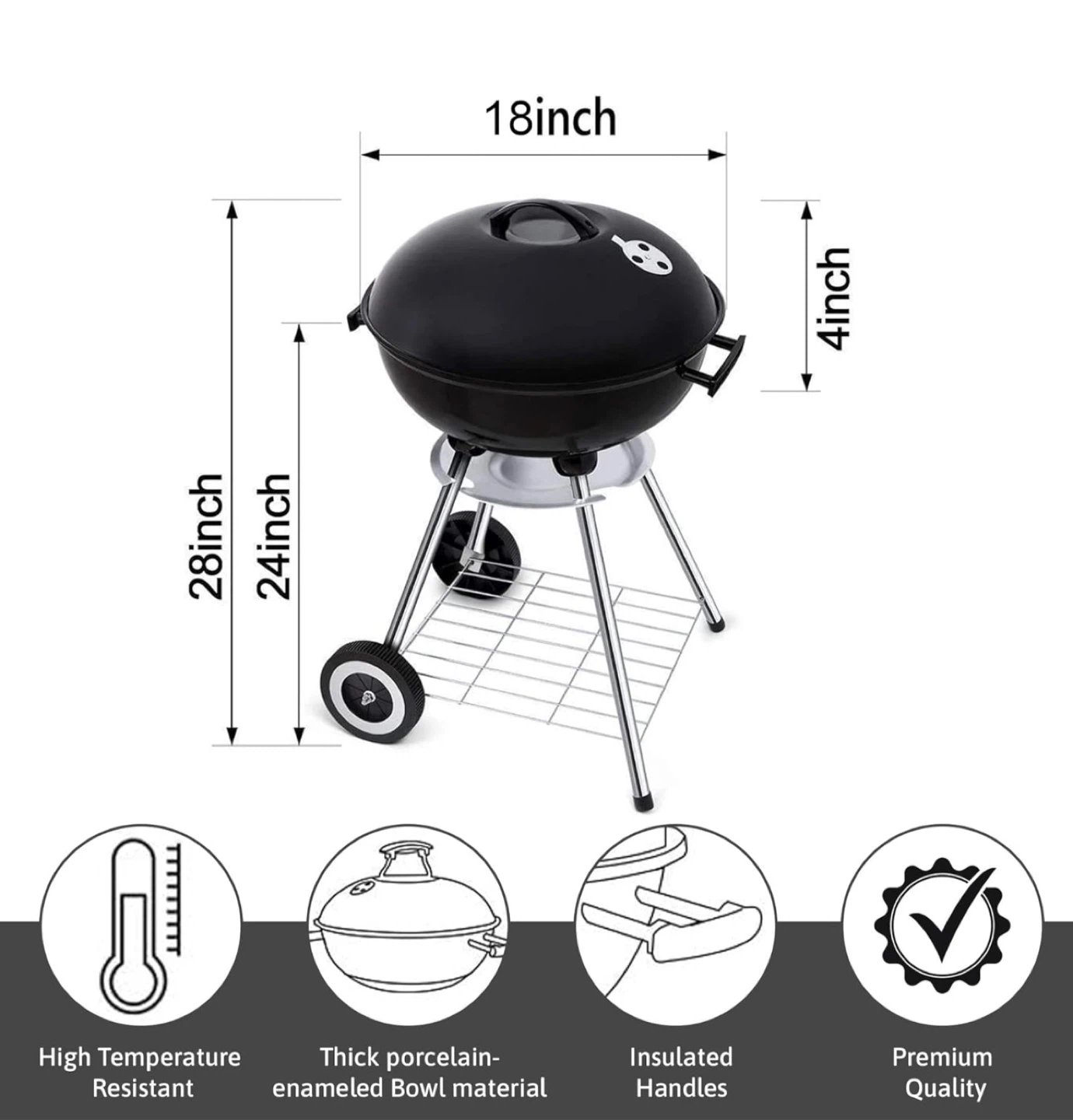 18in Kettle Charcoal Grill - photo 4