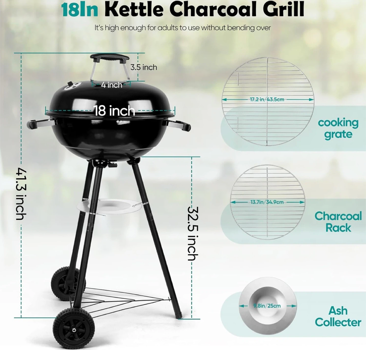 18in Kettle Charcoal Grill - photo 2