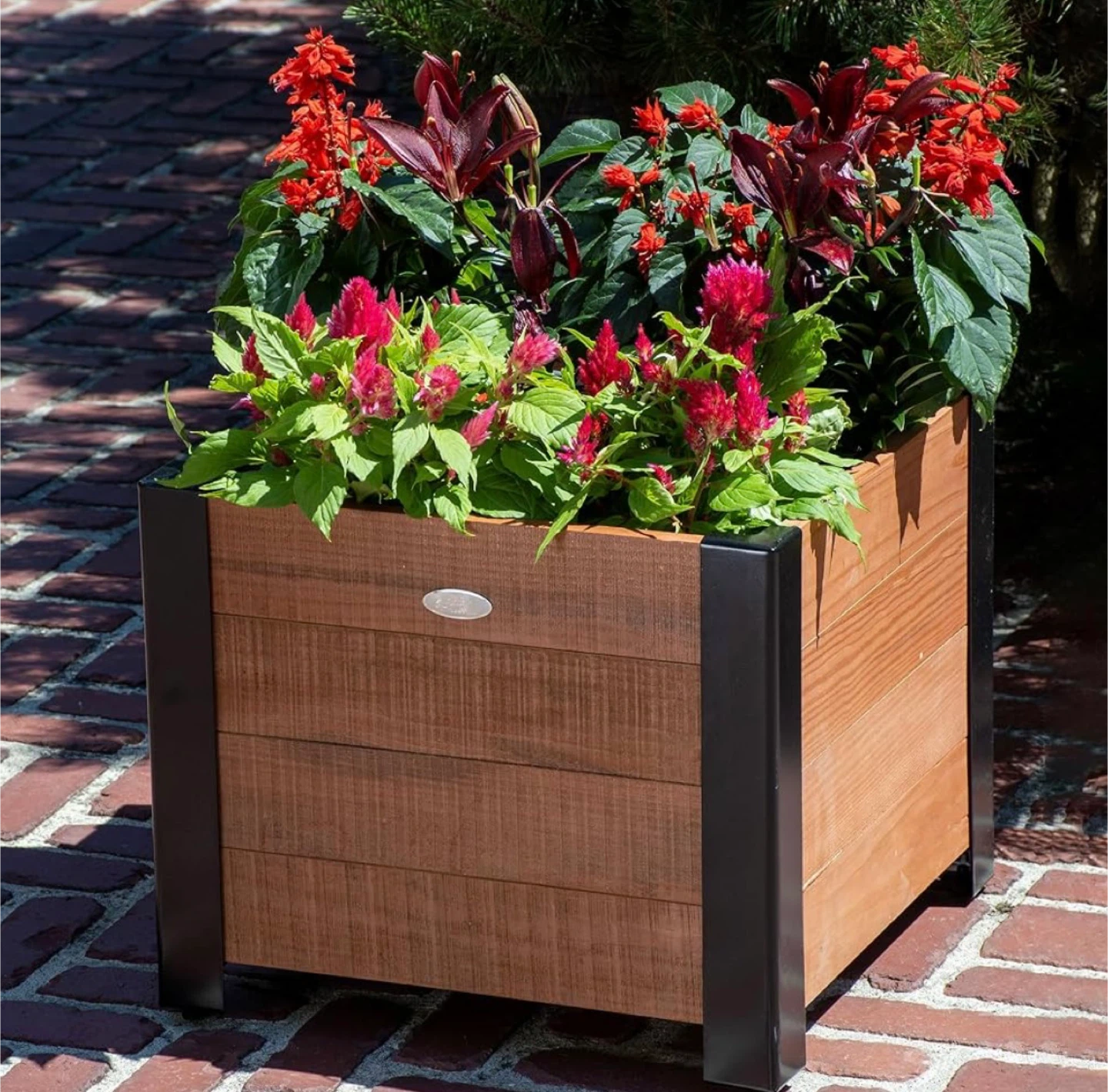 Earth Friendly Urban Garden Planter - Reclaimed Wood & Metal