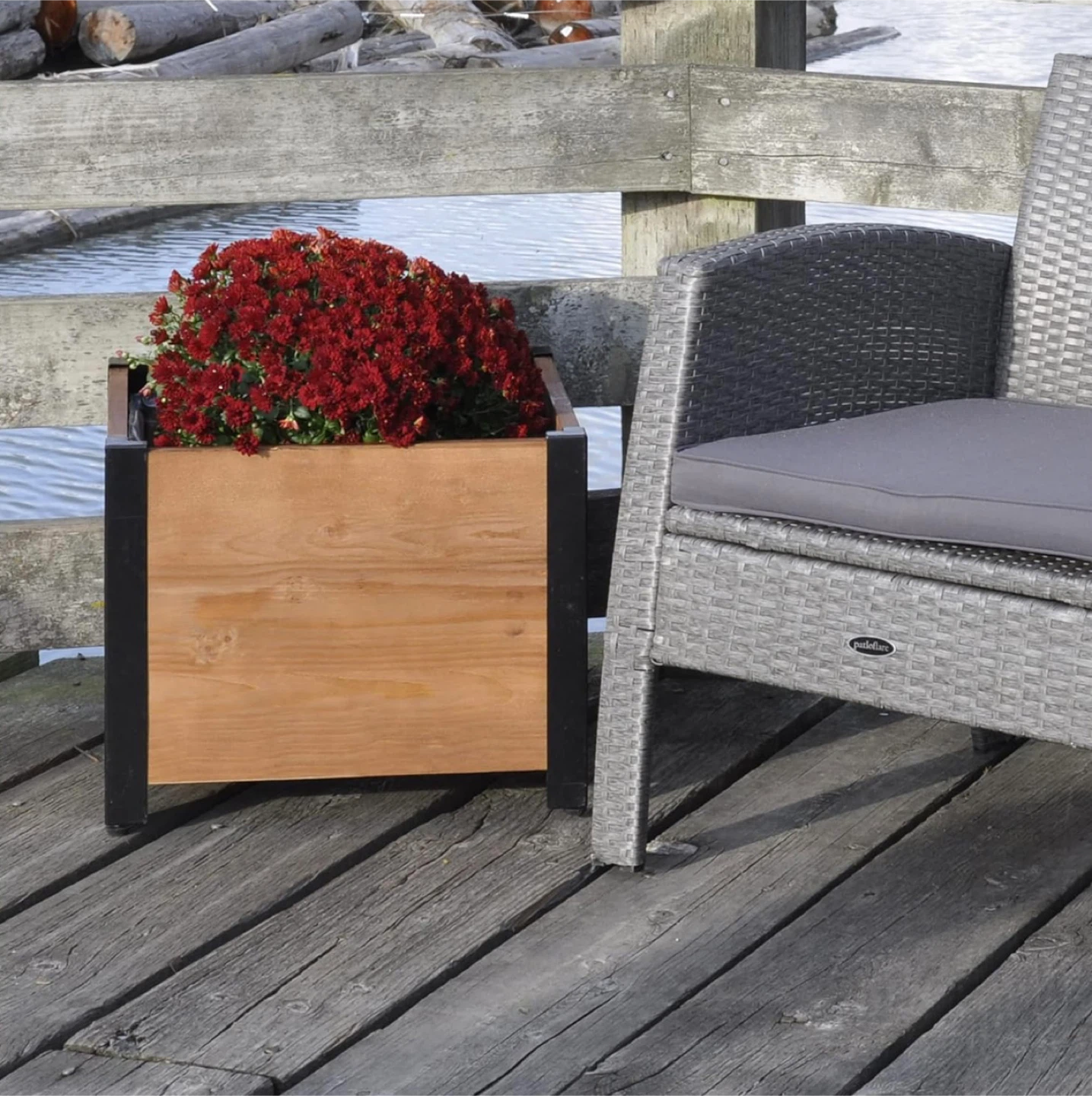 Earth Friendly Urban Garden Planter - Reclaimed Wood & Metal - photo 2