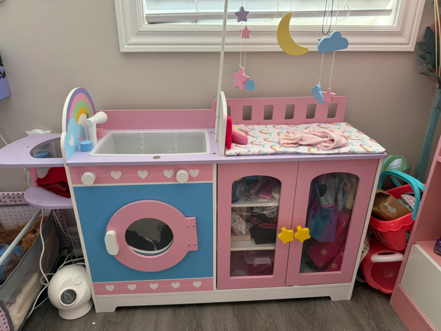 Baby bath, changing station and feeding chair