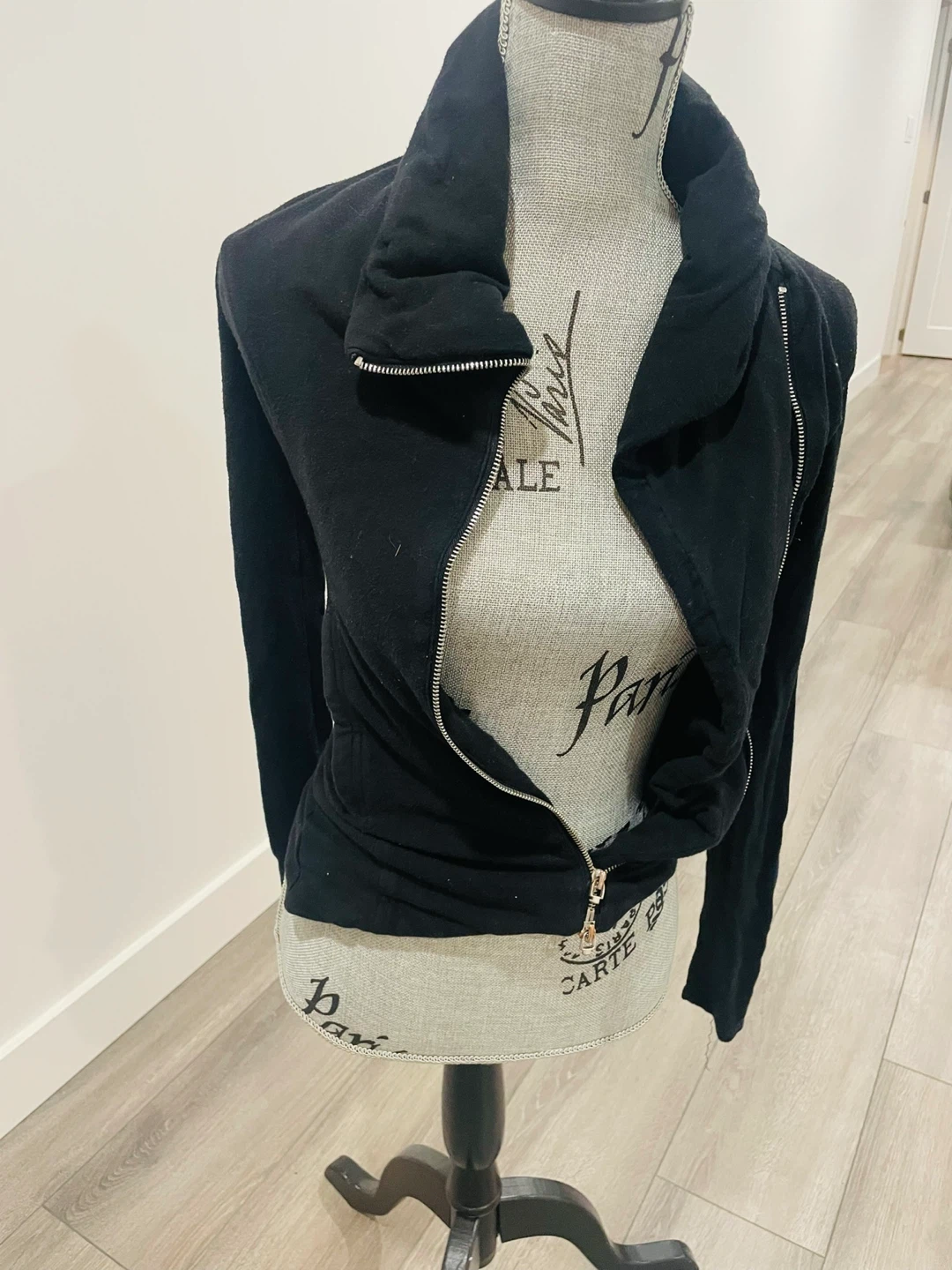 Denim Legend Parasuco Black Zip-Up Jacket xs - photo 2