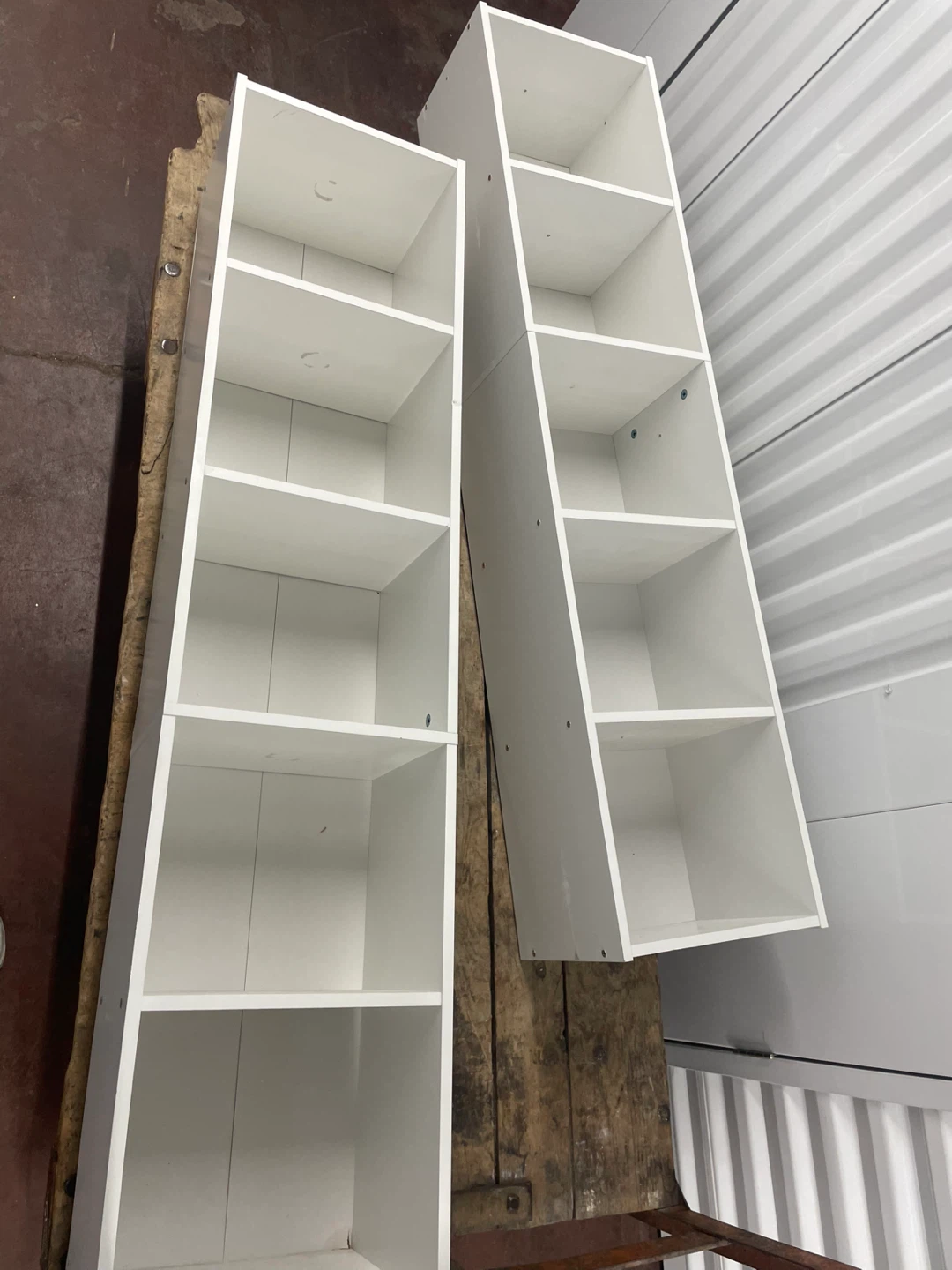 White 5-Shelf Bookcase (2 Units)