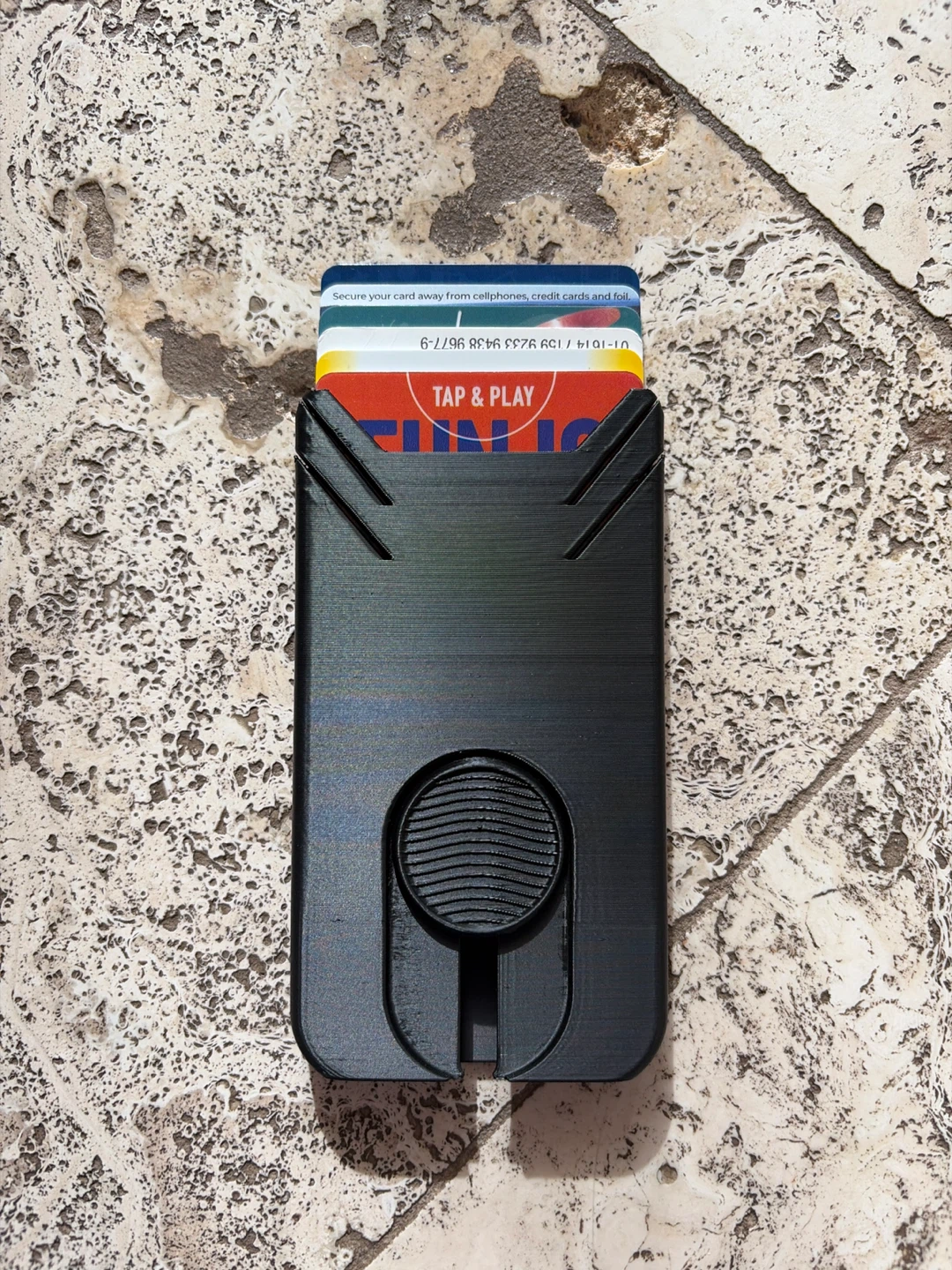 Black Minimalist Card Holder Wallet - photo 3