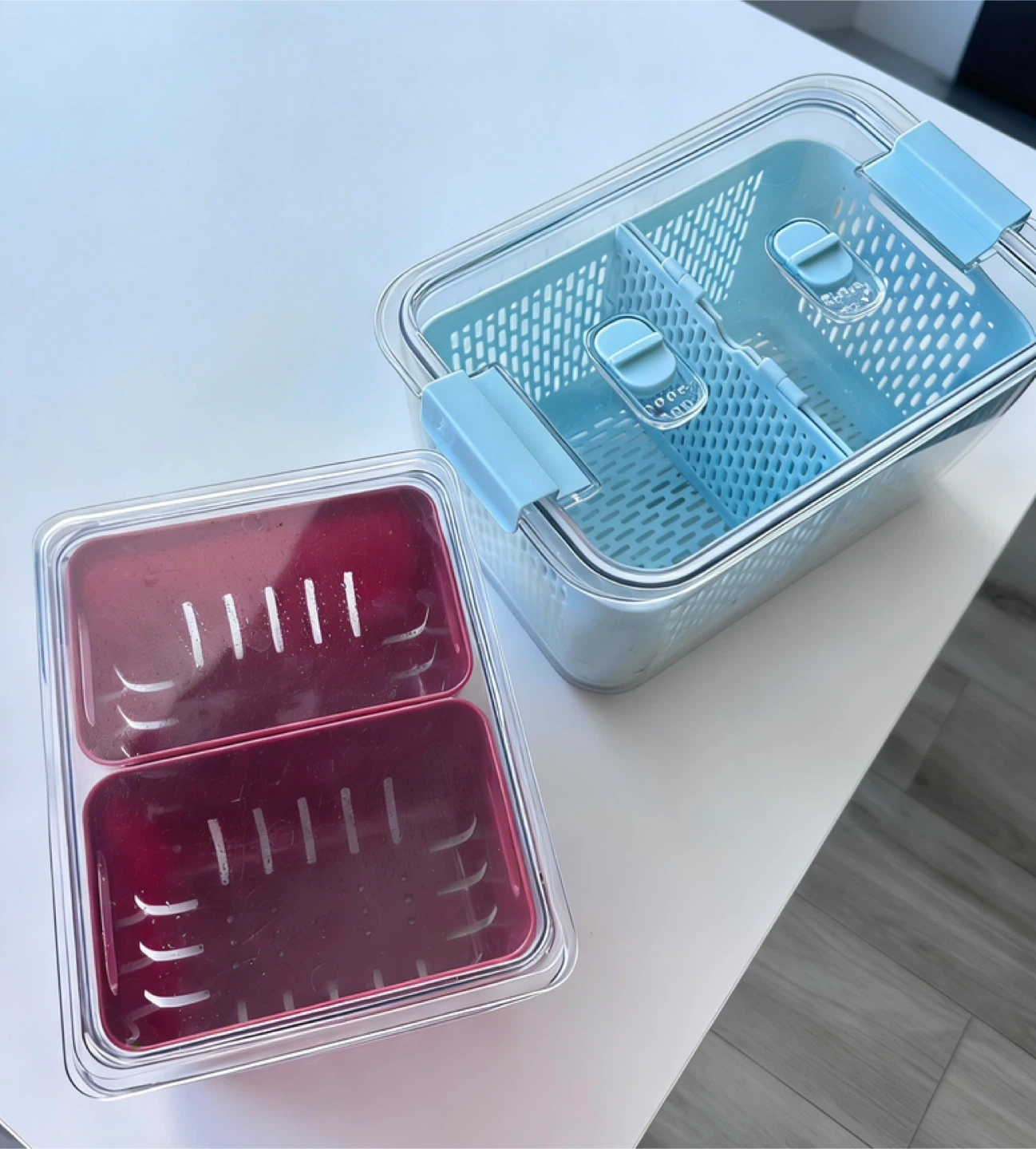 Food Storage Container Set with Drains