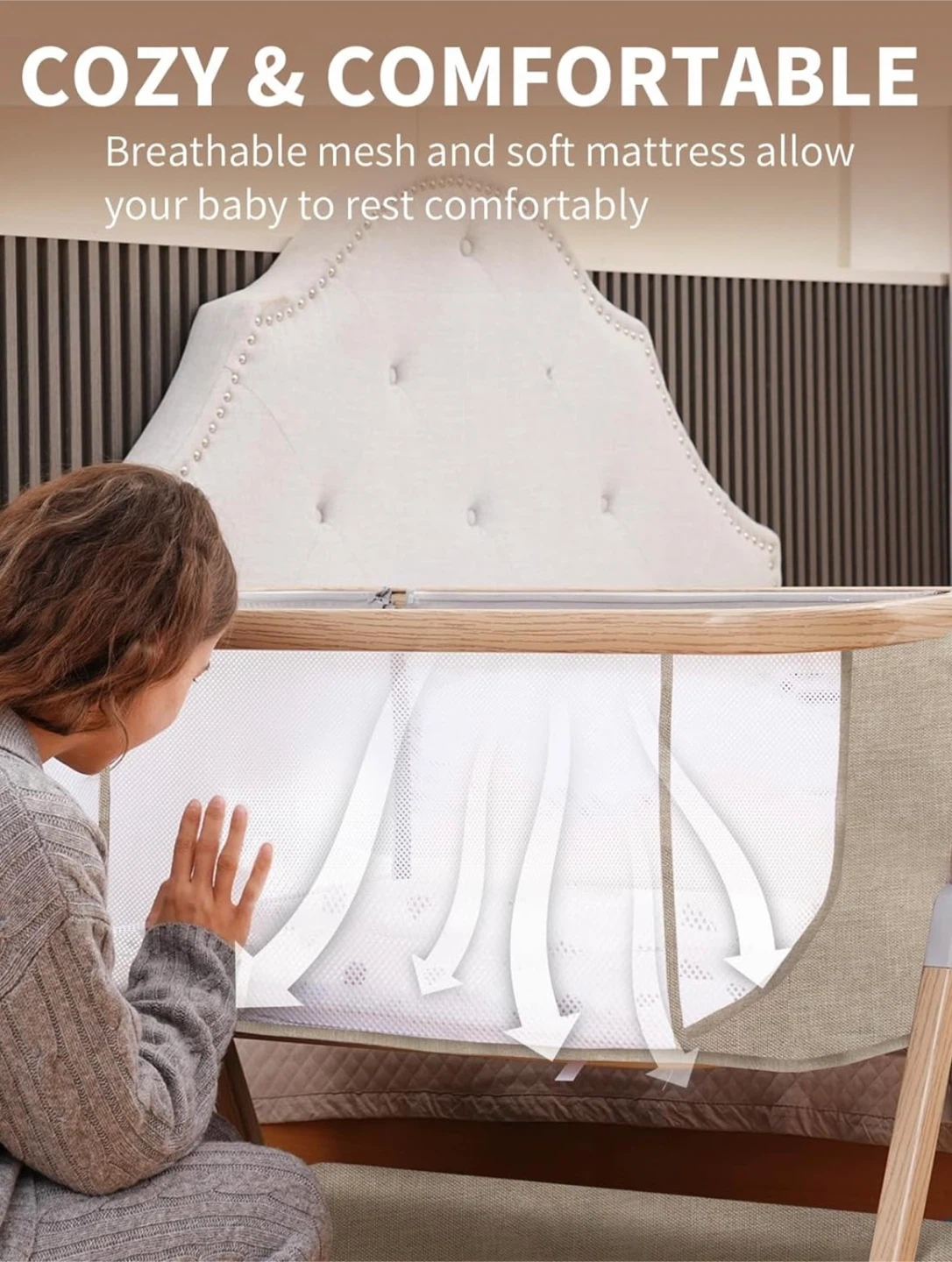 Adjustable Bassinet with Storage Basket - photo 3