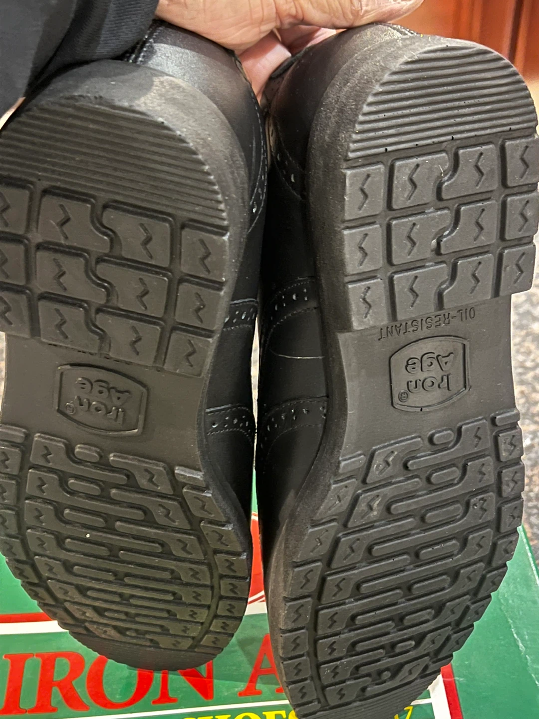 Iron Age Black Leather ESD Steel Toe Work Shoes - photo 4