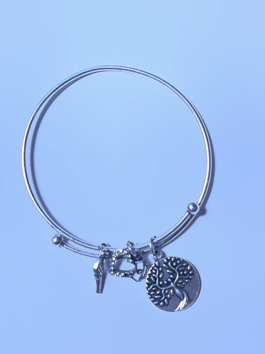 Adjustable "Earth Angel" Charm Bangle Bracelet - photo 3