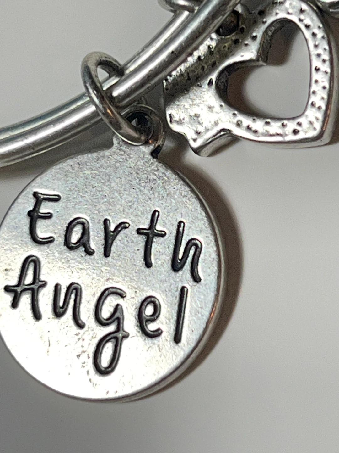 Adjustable "Earth Angel" Charm Bangle Bracelet - photo 5