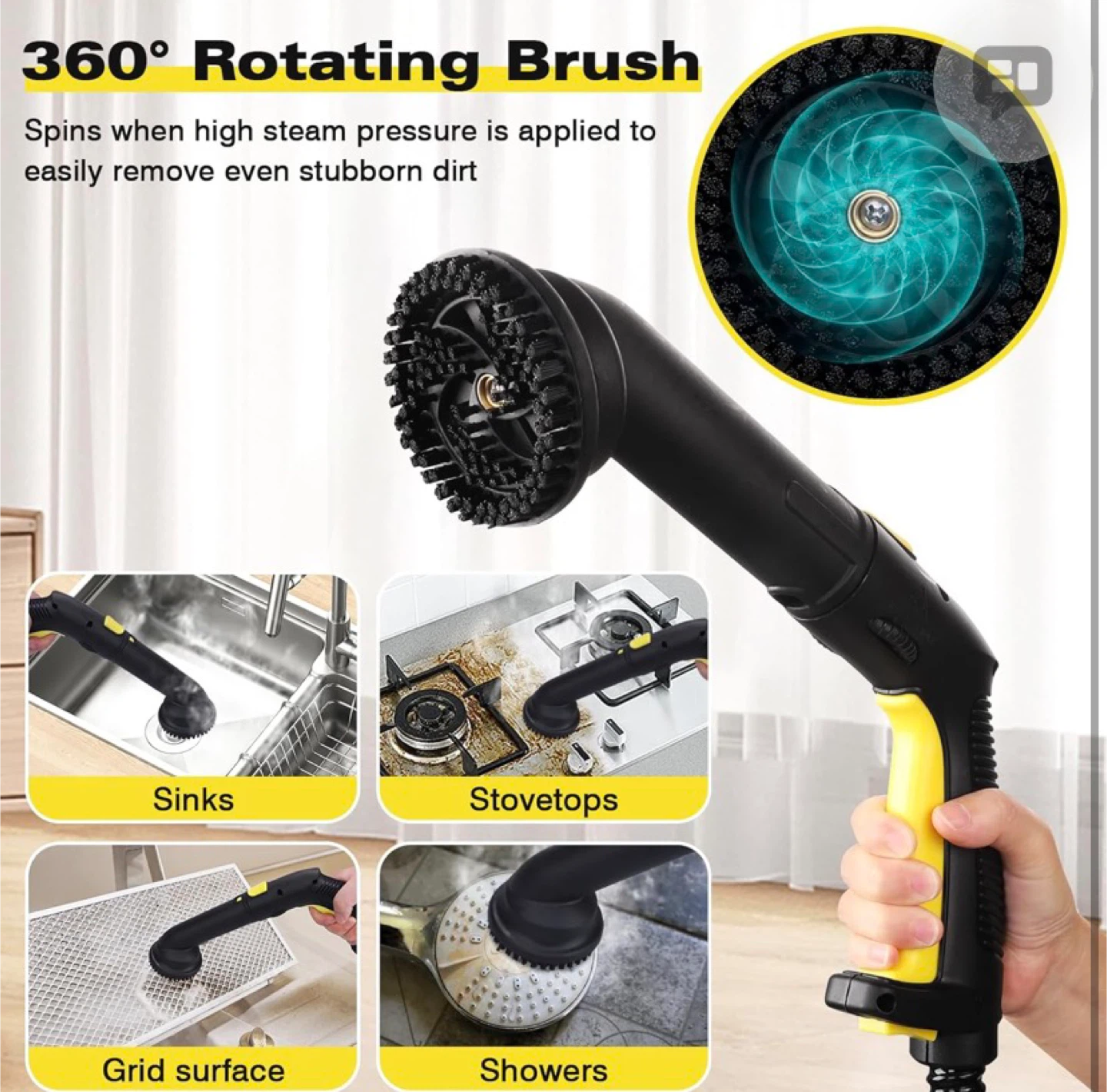 Steam Cleaner, Heavy Duty Canister  Extra-Long Power - photo 4